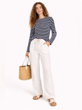 SAINT JAMES Meridien Moderne Breton Shirt | Marine Ecru Nautical Stripe Size XS